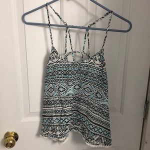 Aeropostale Tank top light blue / white / black